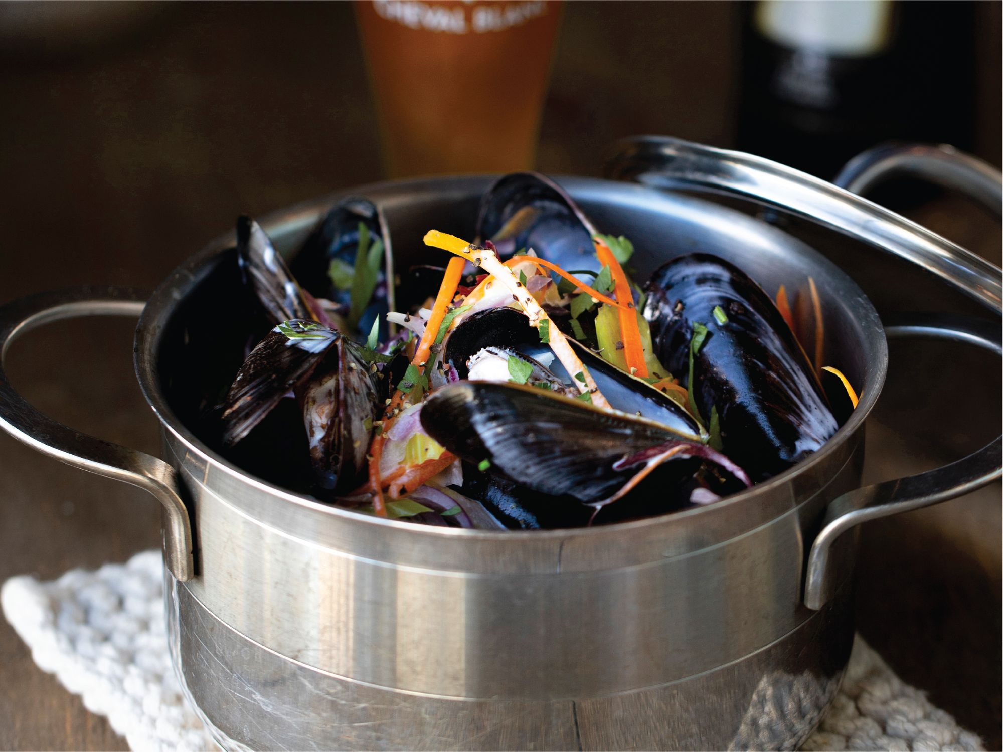 Moules à la bière
blanche Cheval Blanc